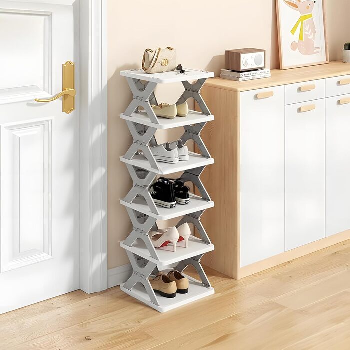 X-shaped simple shoe rack